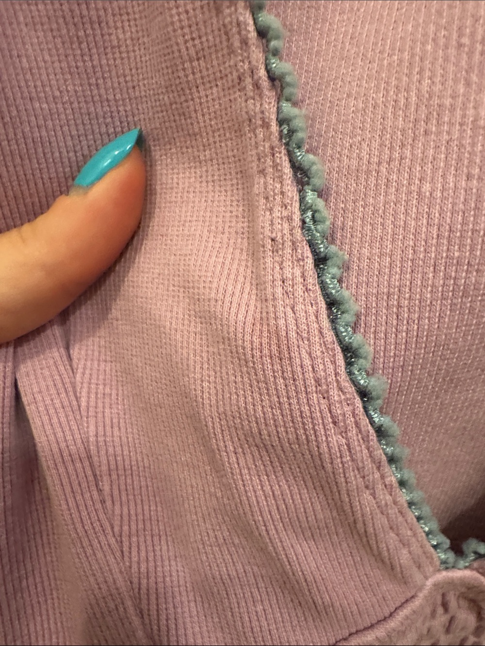 Urban Outfitters Kimchi Blue Lavender Pink Smocked V-Neck Tank Top - Picture 5 of 5